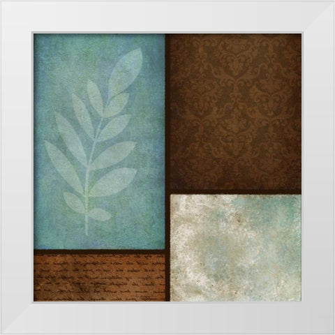 Patterns and Ferns I White Modern Wood Framed Art Print by Emery, Kristin