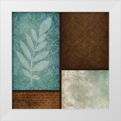 Patterns and Ferns III White Modern Wood Framed Art Print by Emery, Kristin