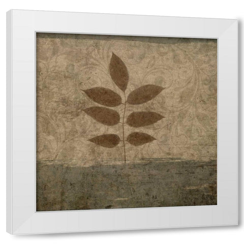 Vintage Leaves II White Modern Wood Framed Art Print by Emery, Kristin