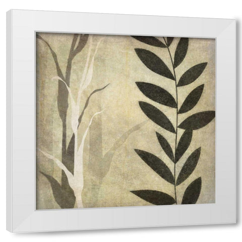 Leaves in the Mist II White Modern Wood Framed Art Print by Emery, Kristin