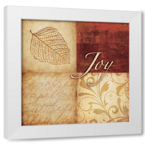 Red and Gold Joy I White Modern Wood Framed Art Print by Emery, Kristin