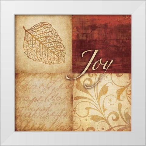 Red and Gold Joy I White Modern Wood Framed Art Print by Emery, Kristin