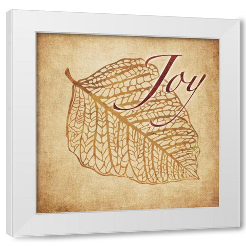 Red and Gold Joy II White Modern Wood Framed Art Print by Emery, Kristin