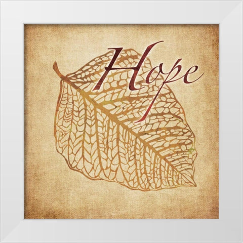 Red and Gold Hope White Modern Wood Framed Art Print by Emery, Kristin