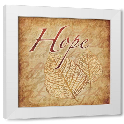 Gold Hope White Modern Wood Framed Art Print by Emery, Kristin