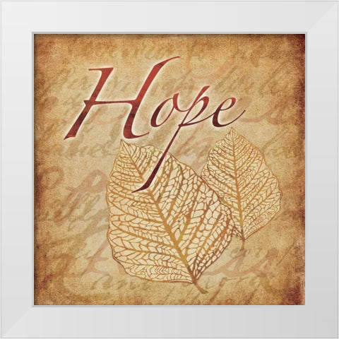 Gold Hope White Modern Wood Framed Art Print by Emery, Kristin