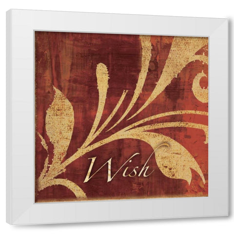Red and Gold Wish II White Modern Wood Framed Art Print by Emery, Kristin