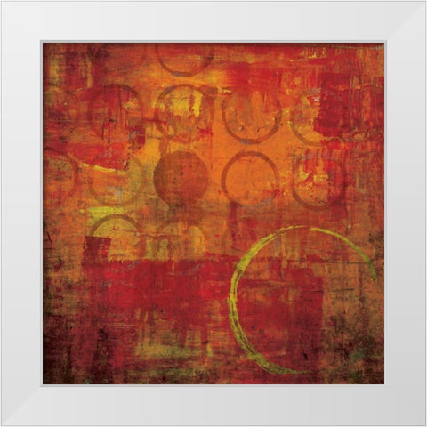 Red Hot White Modern Wood Framed Art Print by Emery, Kristin