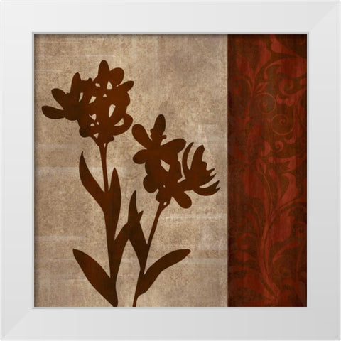 Wine Iris II White Modern Wood Framed Art Print by Emery, Kristin