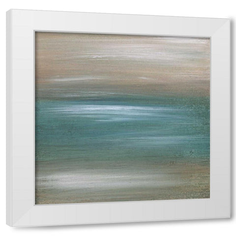 Aqua 1 White Modern Wood Framed Art Print by Emery, Kristin