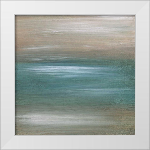 Aqua 1 White Modern Wood Framed Art Print by Emery, Kristin