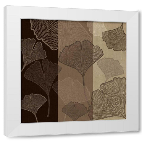 3 Panel Falling Flowers White Modern Wood Framed Art Print by Emery, Kristin