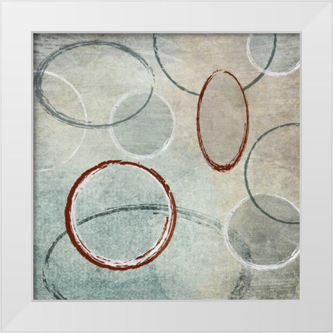 Mod I White Modern Wood Framed Art Print by Emery, Kristin