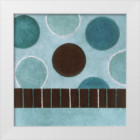 Bubbles 1 White Modern Wood Framed Art Print by Emery, Kristin