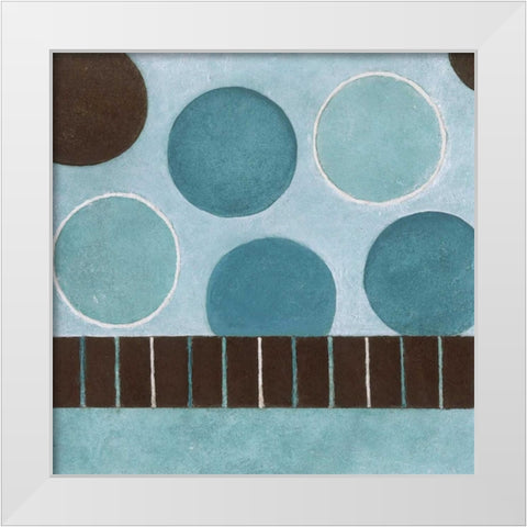 Bubbles 2 White Modern Wood Framed Art Print by Emery, Kristin
