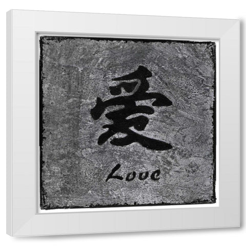 Love White Modern Wood Framed Art Print by Emery, Kristin