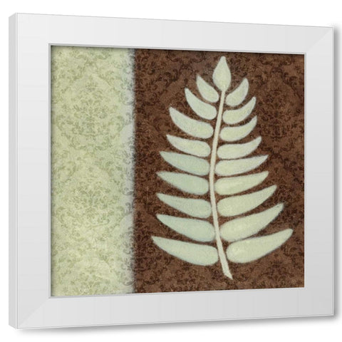 Fern I White Modern Wood Framed Art Print by Emery, Kristin