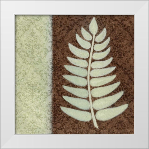 Fern I White Modern Wood Framed Art Print by Emery, Kristin