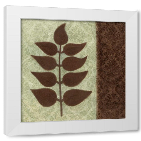 Fern II White Modern Wood Framed Art Print by Emery, Kristin