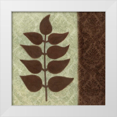 Fern II White Modern Wood Framed Art Print by Emery, Kristin