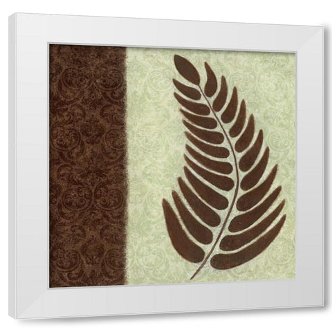 Fern III White Modern Wood Framed Art Print by Emery, Kristin