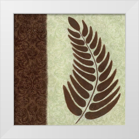 Fern III White Modern Wood Framed Art Print by Emery, Kristin