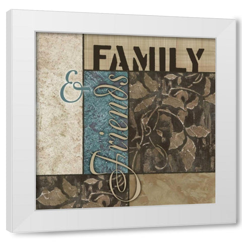 Family and Friends White Modern Wood Framed Art Print by Emery, Kristin