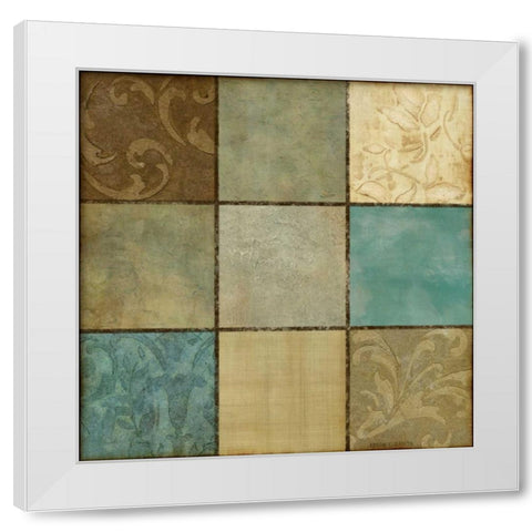9 Box White Modern Wood Framed Art Print by Emery, Kristin