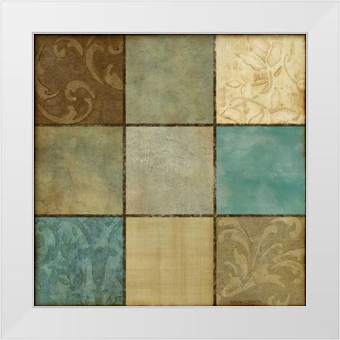 9 Box White Modern Wood Framed Art Print by Emery, Kristin