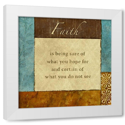 Faith White Modern Wood Framed Art Print by Emery, Kristin