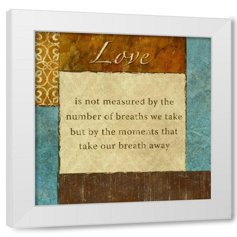 Love White Modern Wood Framed Art Print by Emery, Kristin