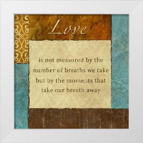 Love White Modern Wood Framed Art Print by Emery, Kristin