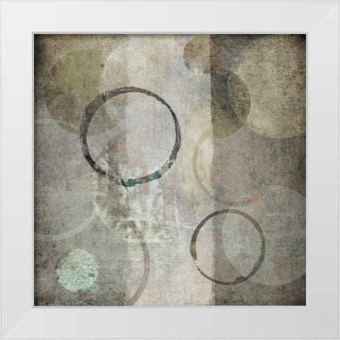 Stone Circles I White Modern Wood Framed Art Print by Emery, Kristin
