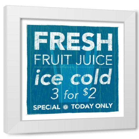 Fresh Juice White Modern Wood Framed Art Print by Emery, Kristin
