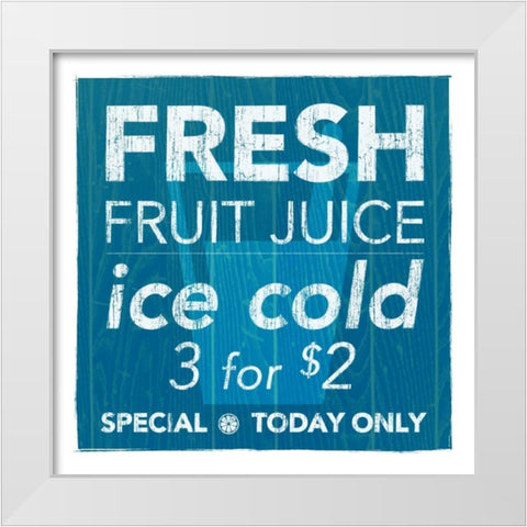 Fresh Juice White Modern Wood Framed Art Print by Emery, Kristin