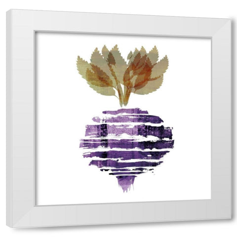 Beet I White Modern Wood Framed Art Print by Emery, Kristin