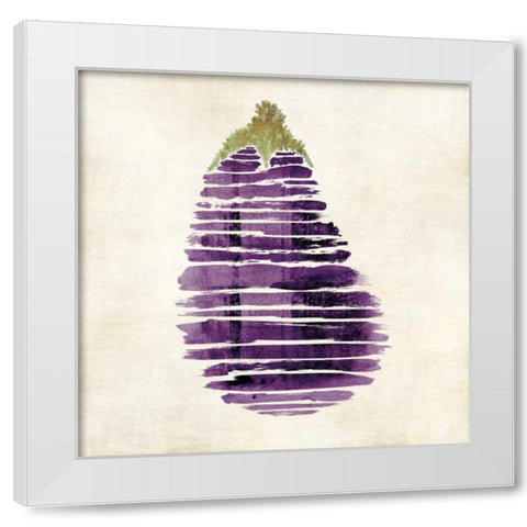Eggplant White Modern Wood Framed Art Print by Emery, Kristin