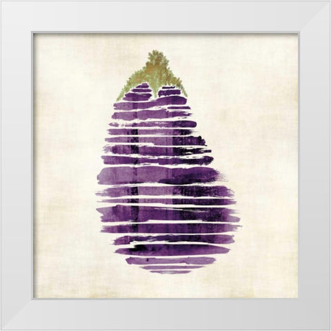 Eggplant White Modern Wood Framed Art Print by Emery, Kristin