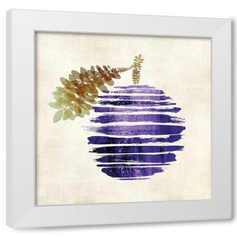 Plum White Modern Wood Framed Art Print by Emery, Kristin