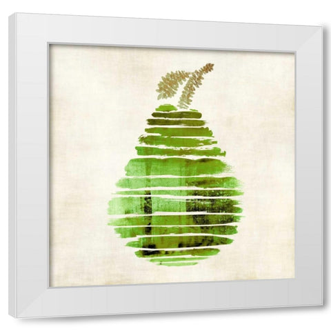 Pear White Modern Wood Framed Art Print by Emery, Kristin