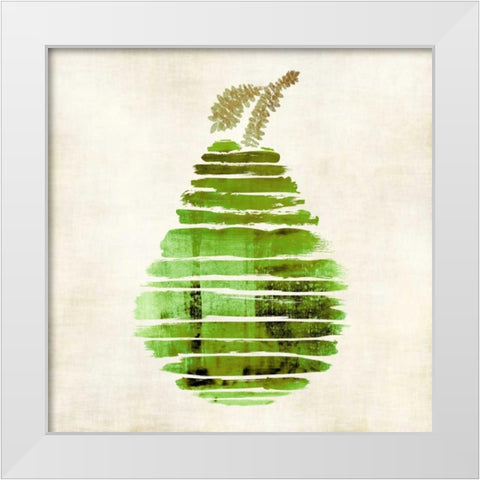 Pear White Modern Wood Framed Art Print by Emery, Kristin