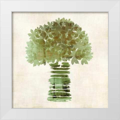 Broccoli White Modern Wood Framed Art Print by Emery, Kristin