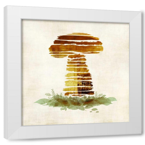 Mushroom White Modern Wood Framed Art Print by Emery, Kristin