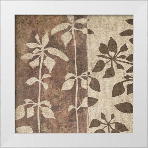 Neutral Leaves II White Modern Wood Framed Art Print by Emery, Kristin
