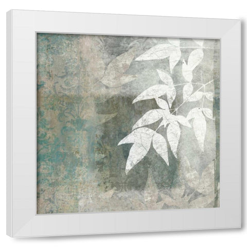 Spa Leaves I White Modern Wood Framed Art Print by Emery, Kristin