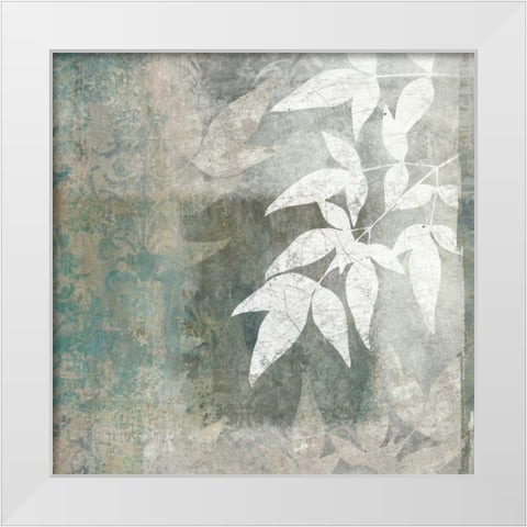 Spa Leaves I White Modern Wood Framed Art Print by Emery, Kristin