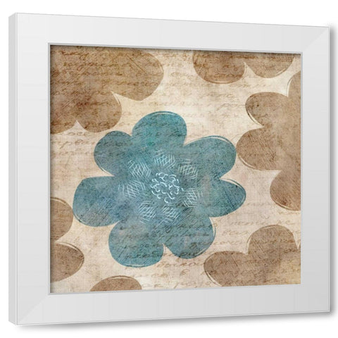 Flower Pattern Words I White Modern Wood Framed Art Print by Emery, Kristin