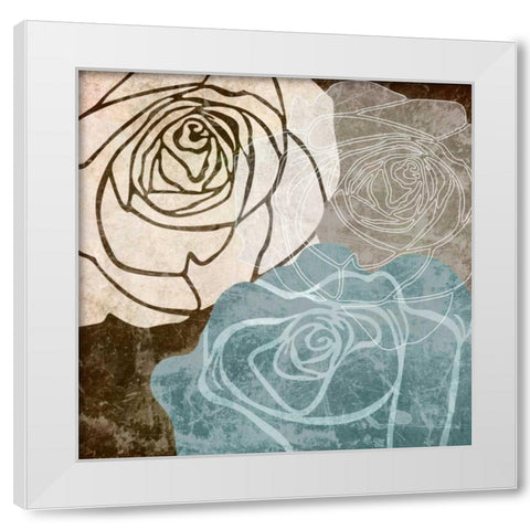 Rose I White Modern Wood Framed Art Print by Emery, Kristin