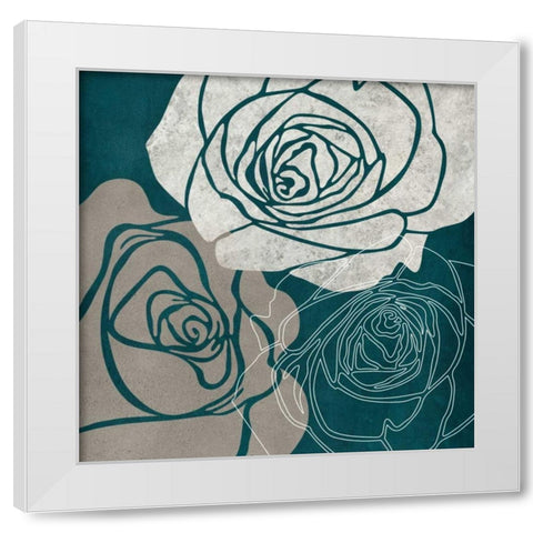 Rose IA White Modern Wood Framed Art Print by Emery, Kristin