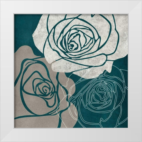 Rose IA White Modern Wood Framed Art Print by Emery, Kristin